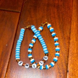 Two clay bead bracelets